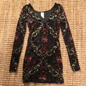 Free People Burnout Velvet Mini Dress